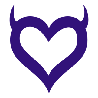 Heart With Horns Decal (Purple)